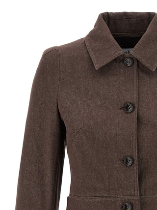 Brown Cotton Blazer