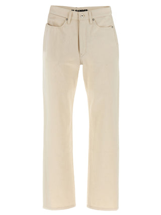 Beige Cotton Jeans Denim