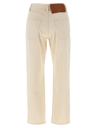 Beige Cotton Jeans Denim