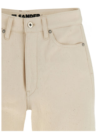 Beige Cotton Jeans Denim