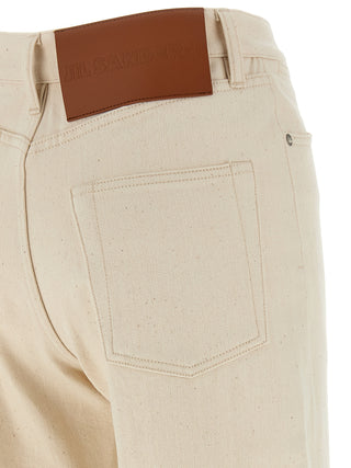 Beige Cotton Jeans Denim