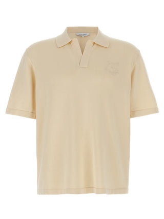 Beige Cotton Polo Shirt