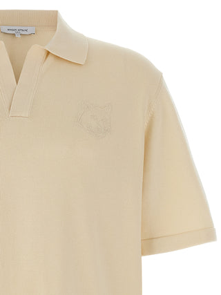 Beige Cotton Polo Shirt