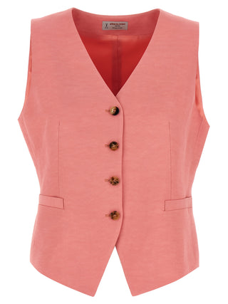 Multicolor Viscose Sleeveless Jacket