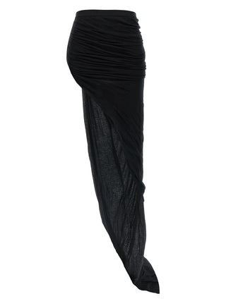 Black Cotton Mini Skirt