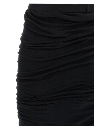 Black Cotton Mini Skirt