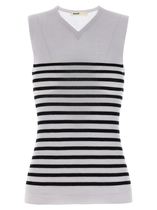 Bicolor Wool Sleeveles T-Shirt