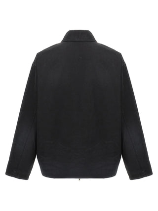 Black Cotton Full-Length Jacket
