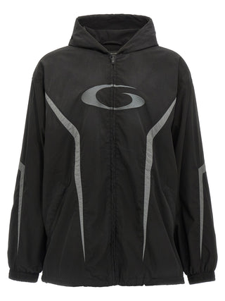 Black Polyester Shell Jacket