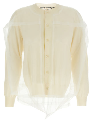 White Wool Cardigan