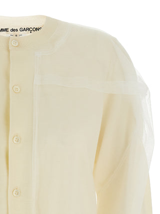 White Wool Cardigan