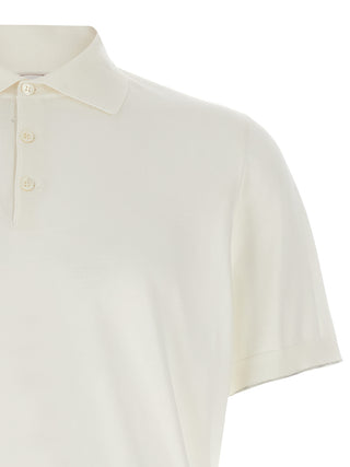 White Cotton Polo Shirt