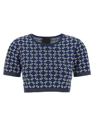 Blue Viscose T-Shirt