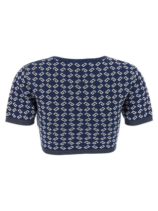 Blue Viscose T-Shirt