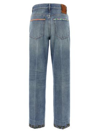 Blue Cotton Jeans Denim