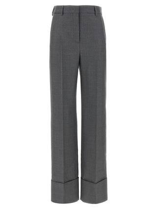 Gray Virgin Wool Dress Pants
