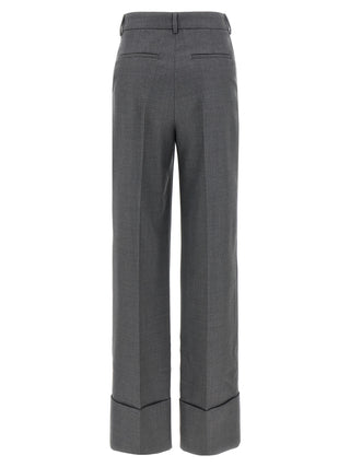 Gray Virgin Wool Dress Pants