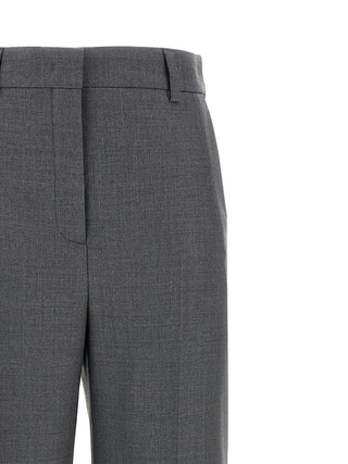 Gray Virgin Wool Dress Pants
