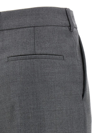 Gray Virgin Wool Dress Pants