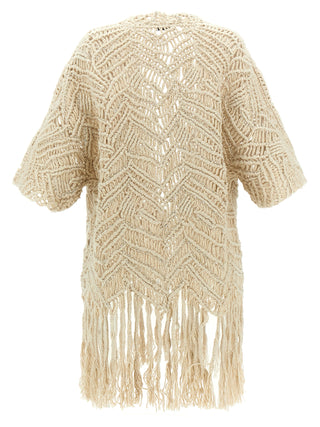 Cárdigan beige de seda