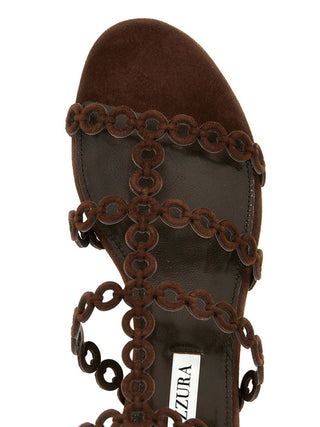 Brown Goatskin Flat Sandals