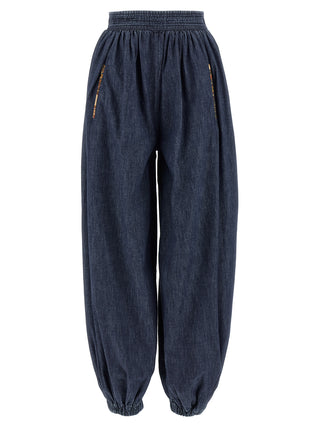 Pantalones de algodón azules