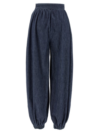 Pantalones de algodón azules