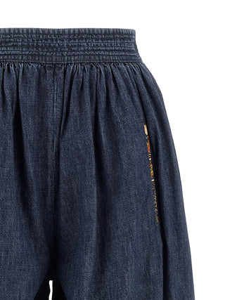 Pantalones de algodón azules