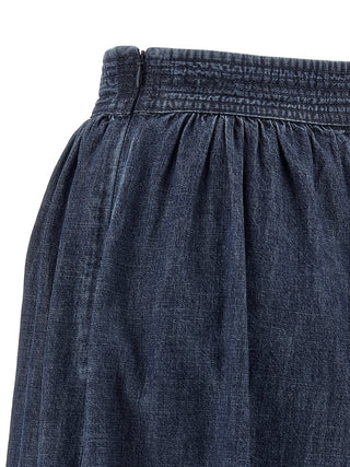 Pantalones de algodón azules