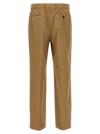 Pantalones casuales de algodón beige  
