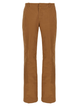 Brown Cotton Chino Pants
