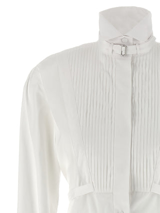 Vestido midi blanco de algodón