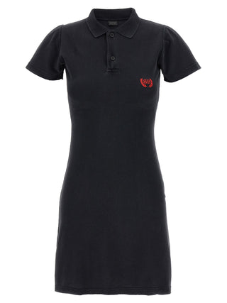 Vestido corto de algodón negro