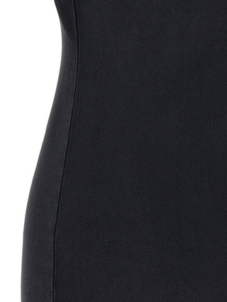 Black Cotton Short Dress
