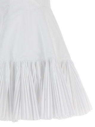 White Polyester Short Dress