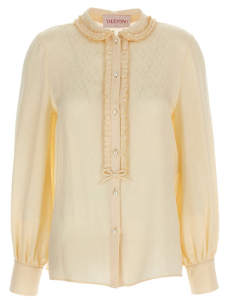 Beige Silk Blouse