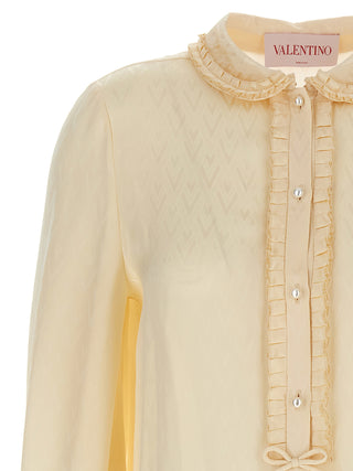 Beige Silk Blouse