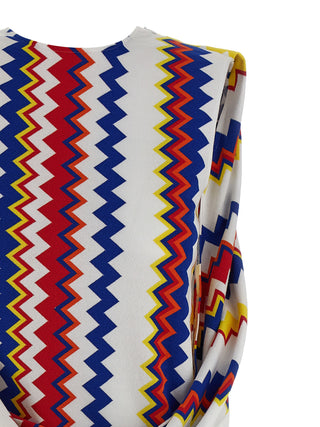 Vestido corto multicolor de viscosa