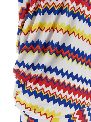 Vestido corto multicolor de viscosa