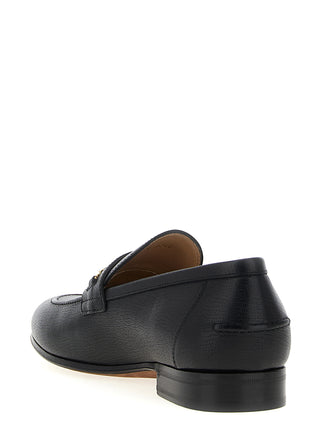 Mocasines sin cordones de piel de cabra negra
