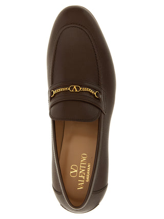 Brown Goatskin Slip-On Loafers