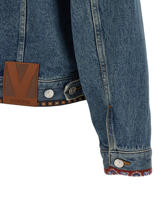 Blue Polyamide Denim Jacket