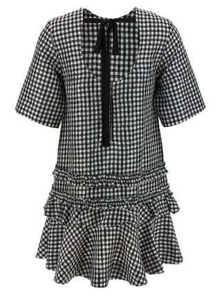 Bicolor Polyester Short Dress