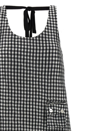 Black Polyester Midi Dress