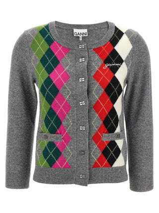 Gray Merino Wool Cardigan