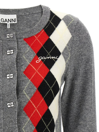Gray Merino Wool Cardigan
