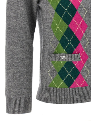 Gray Merino Wool Cardigan