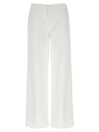 White Cotton High-Waisted Jean