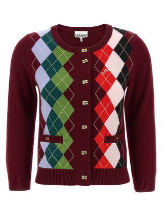Bordeaux Merino Wool Cardigan
