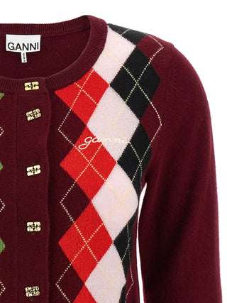 Bordeaux Merino Wool Cardigan